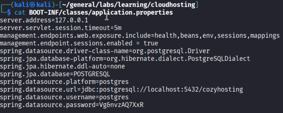 Application properties