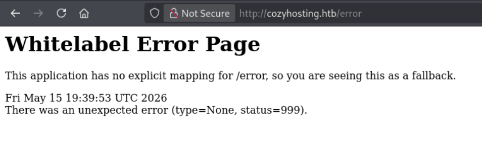 Whitelabel error