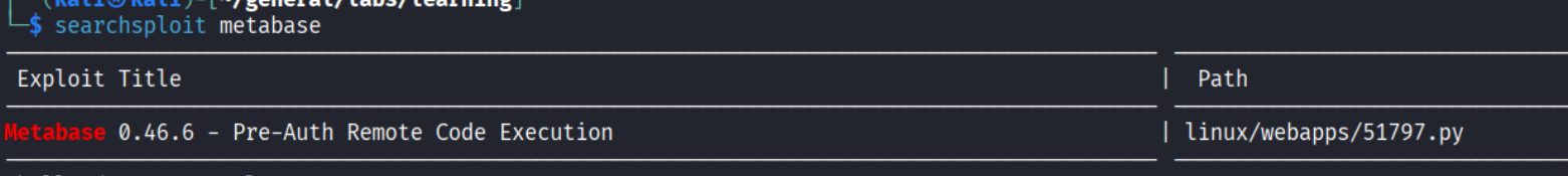 searchsploit results