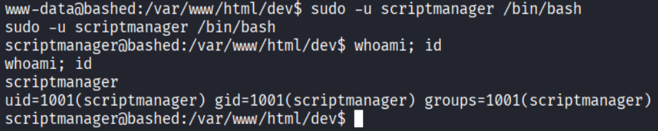 Shell as scriptmanager