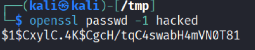 Generating openssl hash
