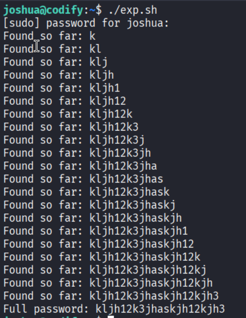 Brute force output