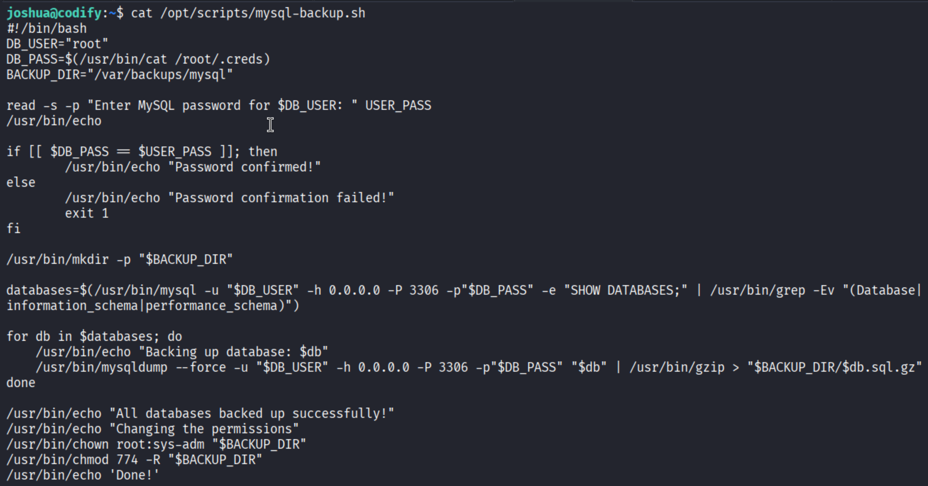 mysql-backup script