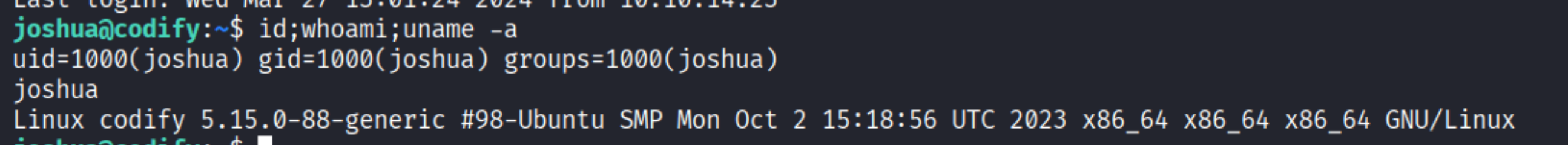 SSH joshua