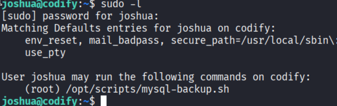 sudo -l