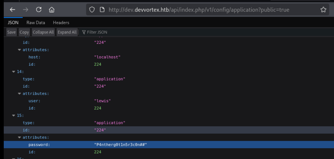 CVE config endpoint