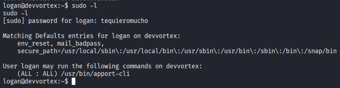 sudo -l