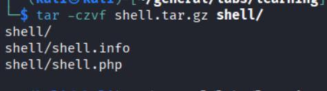 Repackaging shell as tar.gz