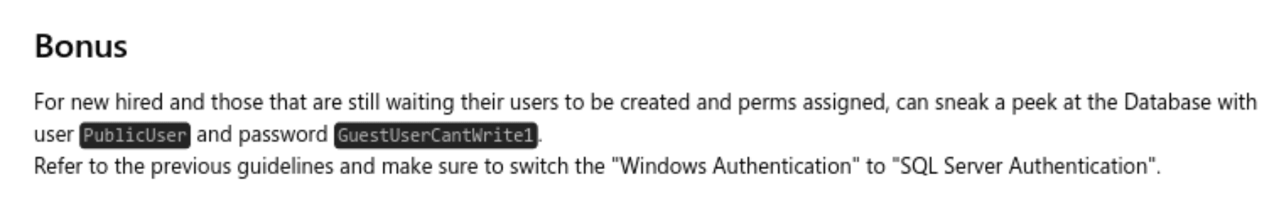 PDF showing PublicUser credentials with password GuestUserCantWrite1