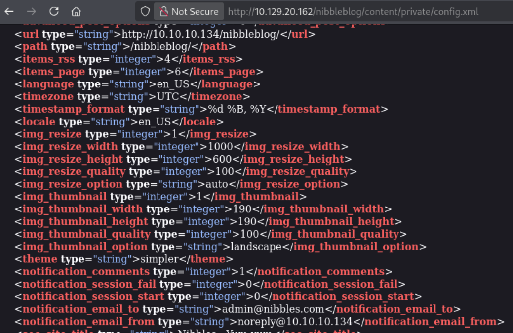 config.xml with admin user