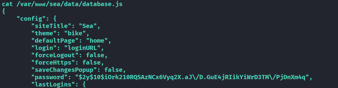 database.js with hash